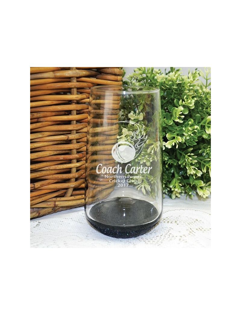 Cricket Coach Engraved Personalised Glass Tumbler 