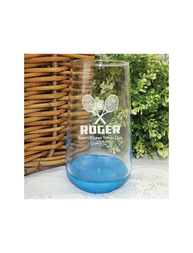 Tennis Coach Engraved Personalised Glass Tumbler 