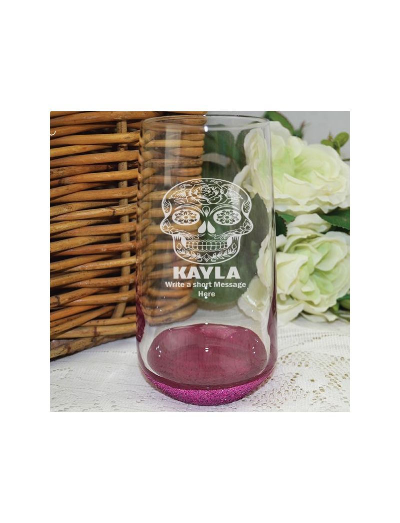 Engraved Personalised Glass Tumbler 400ml (F)