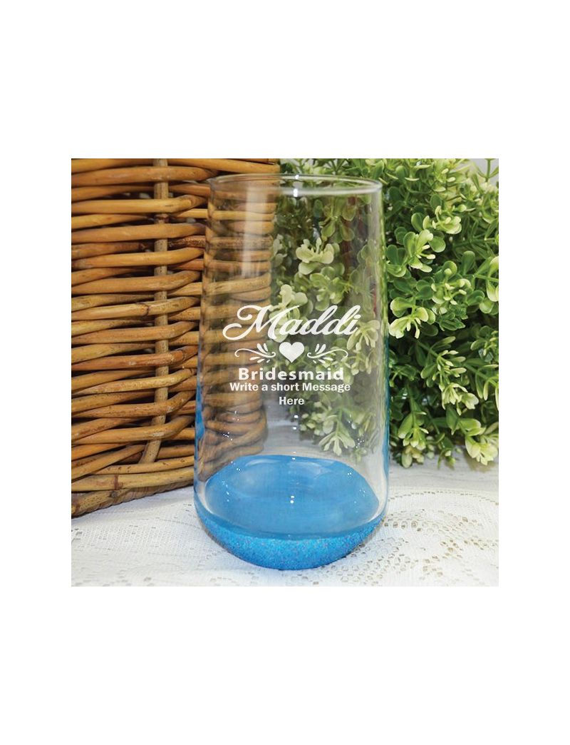 Bridesmaid Engraved Personalised Glass Tumbler