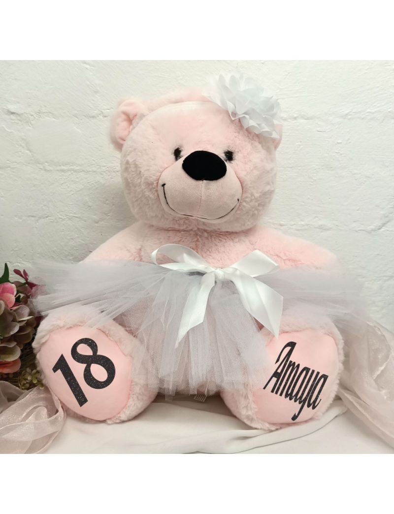 18th Birthday Ballerina Teddy Bear 40cm Light Pink