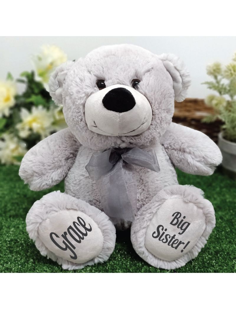 Big Sister Teddy Bear 30cm Silver Grey