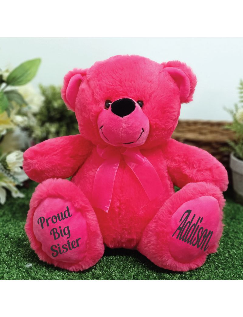 Big Sister Teddy Bear 30cm Hot Pink