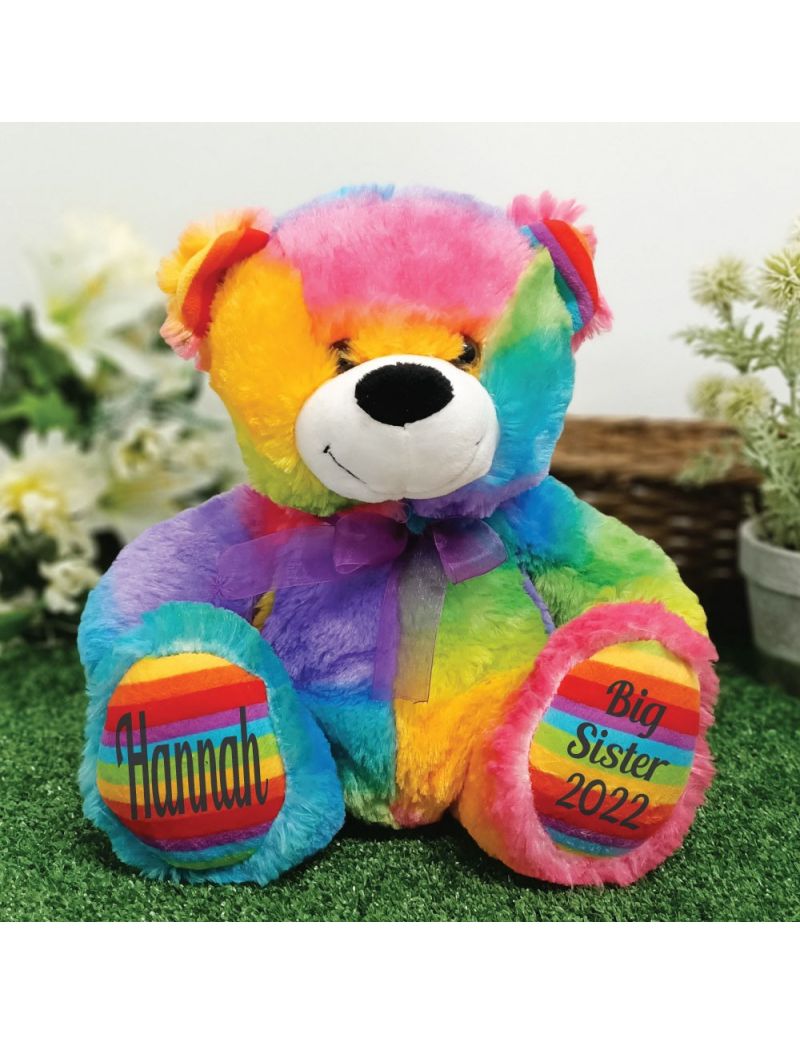 Big Sister Teddy Bear 30cm Rainbow