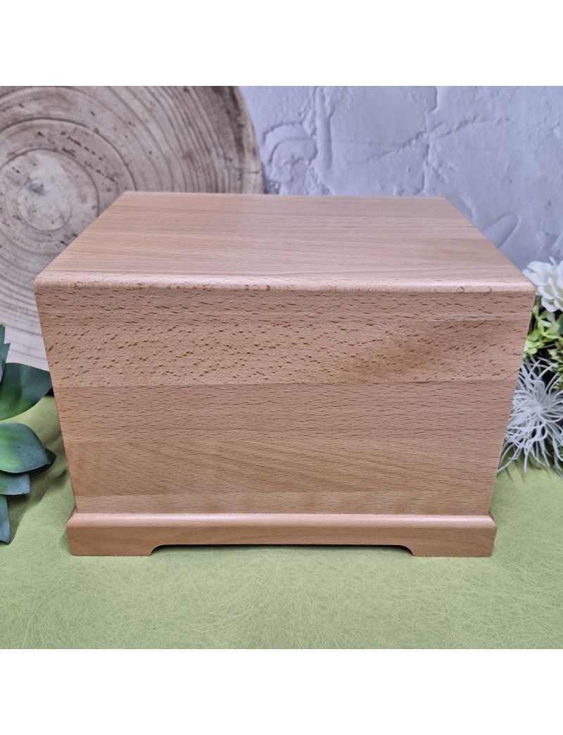 Large Beechwood Memorial Cremation Urn for Ashes