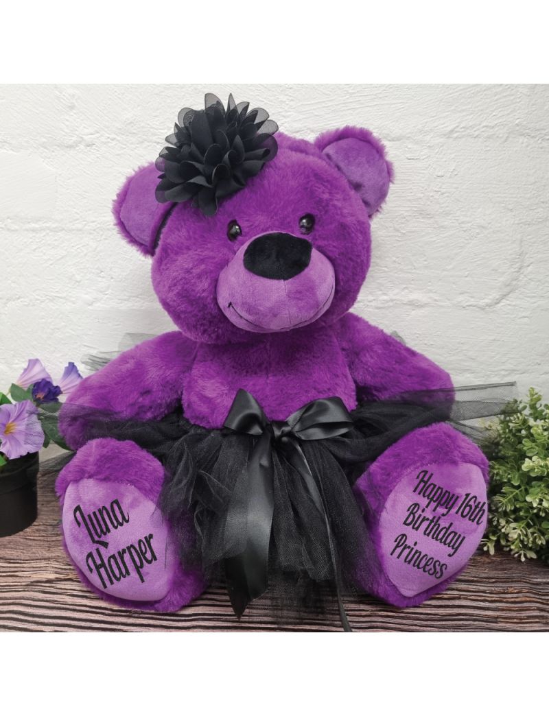 Purple 16th Birthday Ballerina 40cm Teddy Bear