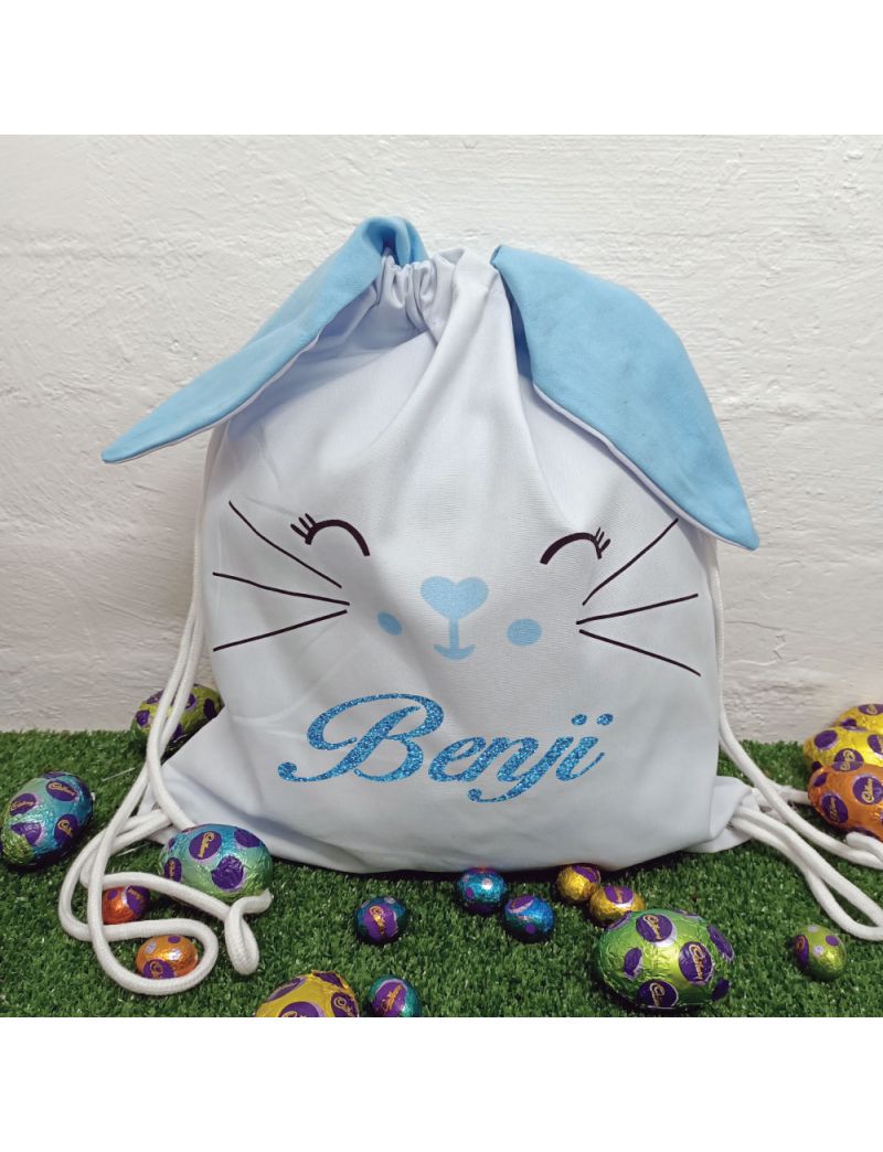 Easter Bunny Basket PJ Hunt Bag - Blue