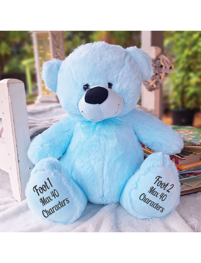 Personalised Teddy Bear 40cm - Light Blue