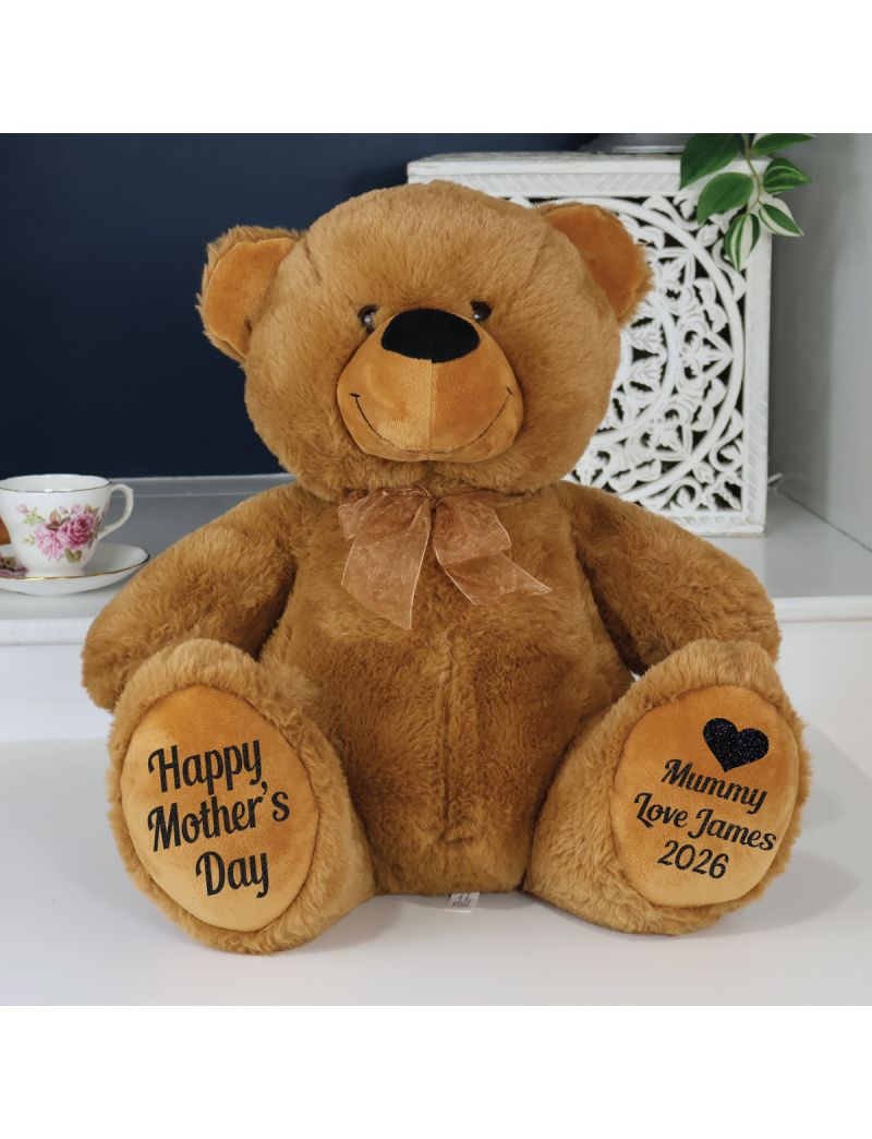 Mum Personalised Bear 40cm Brown Plush