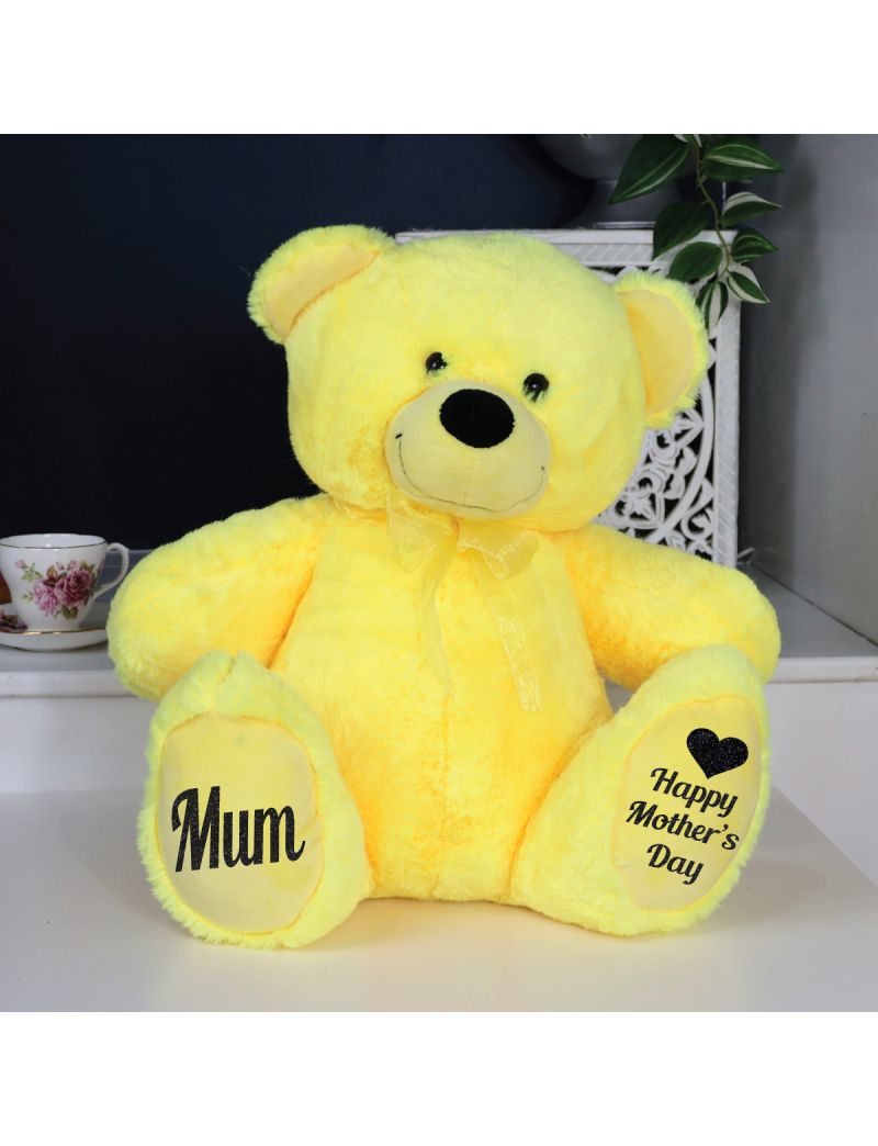 Personalised Mum Bear 40cm Plush  Yellow