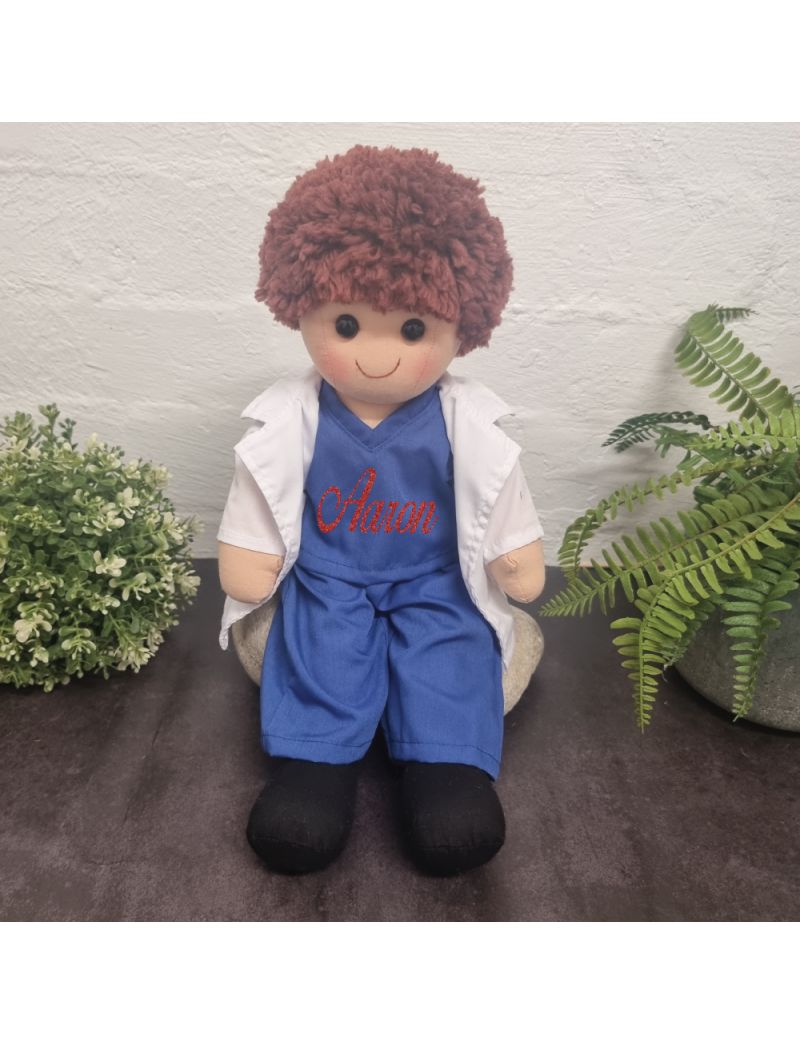 Derek Personalised Doctor Rag Doll 35cm