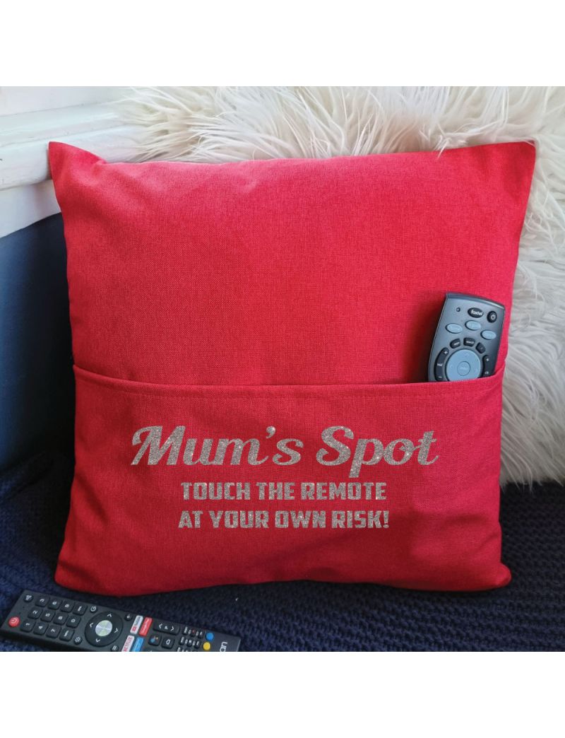 Mum Personalised Pocket Pillow Cover Red
