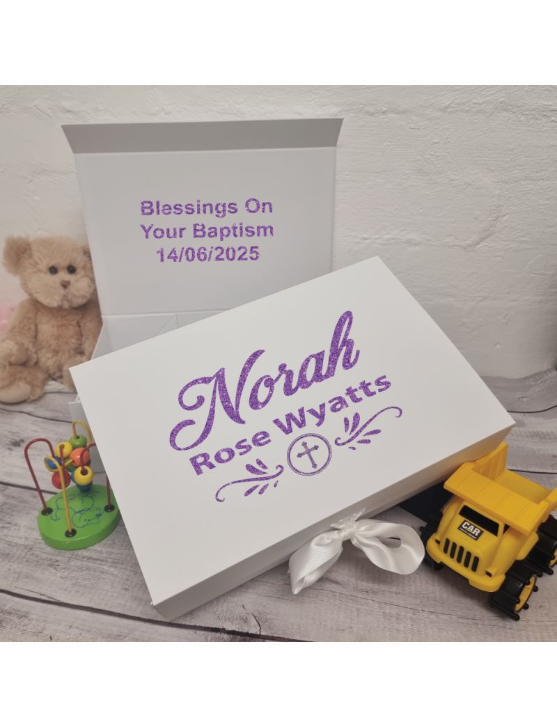 Personalised Baptism Keepsake Gift Box
