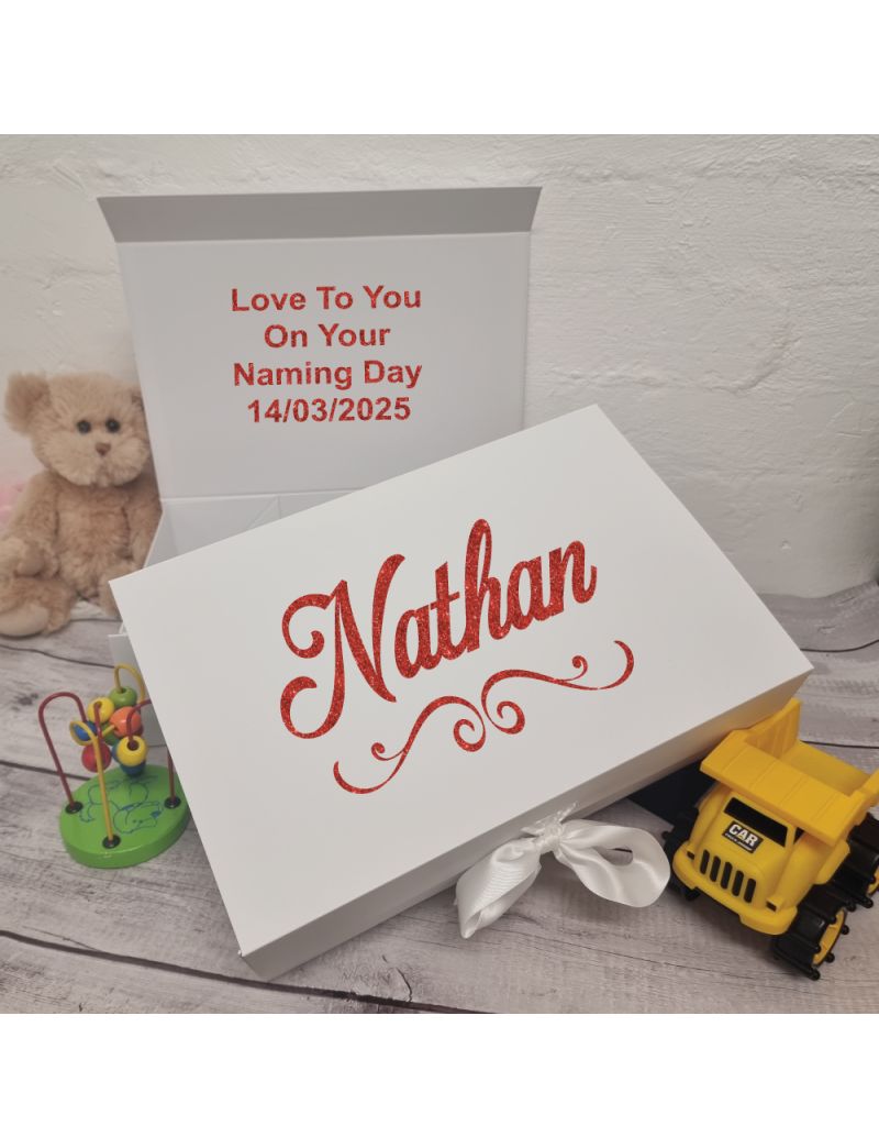 Personalised Naming Day Keepsake Gift Box