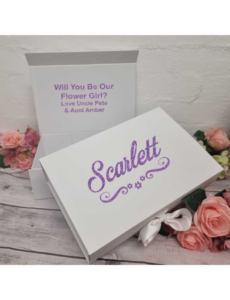 Personalised Flower Girl Keepsake Gift Box