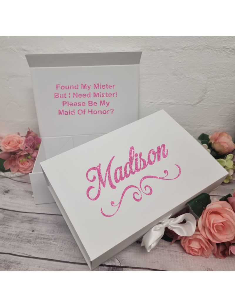 Personalised Maid of Honour Keepsake Gift Box