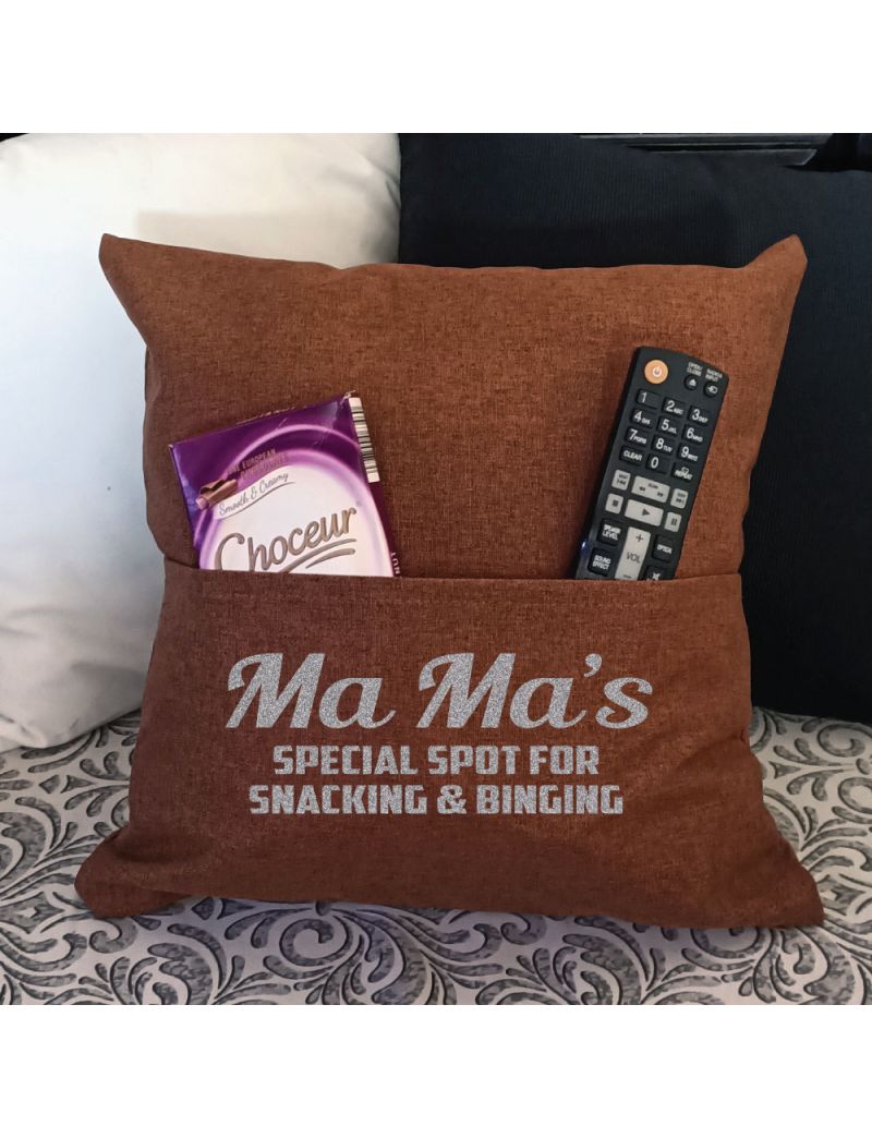 Grandma Personalised Tan Pocket Reading Pillow Cover
