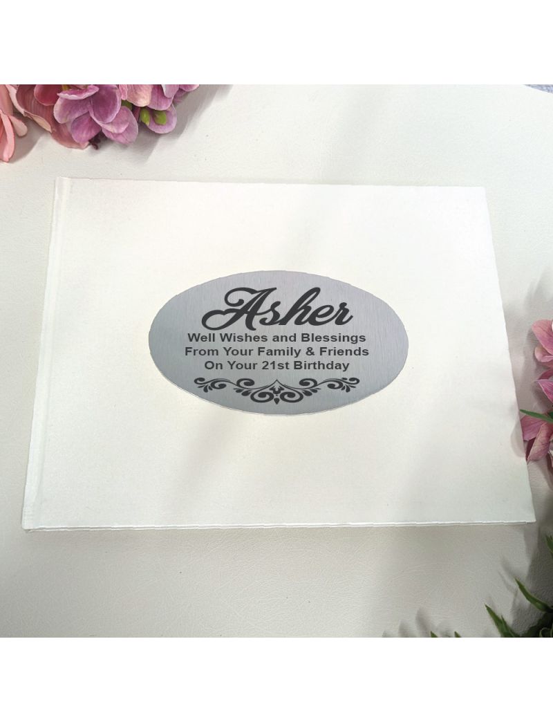 21st Birthday Guest Book A4 Cream