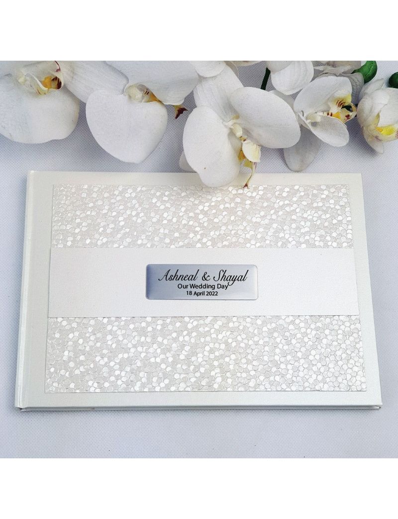 Wedding Guest Book Keepsake Album- Cream Pebble