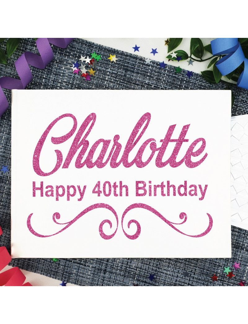 40th Birthday Guset Book Keepsake Album - A5 White
