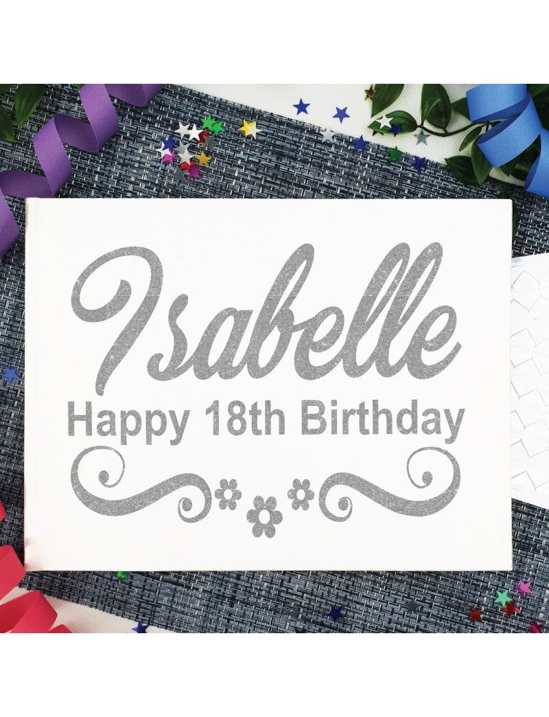 18th Birthday Book Keepsake Album - A5 White
