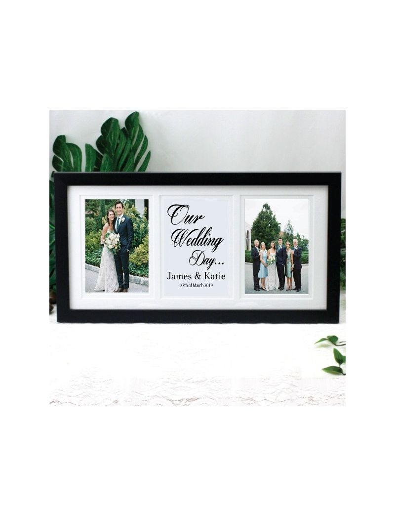 Wedding Black Gallery Collage Frame Typography Print