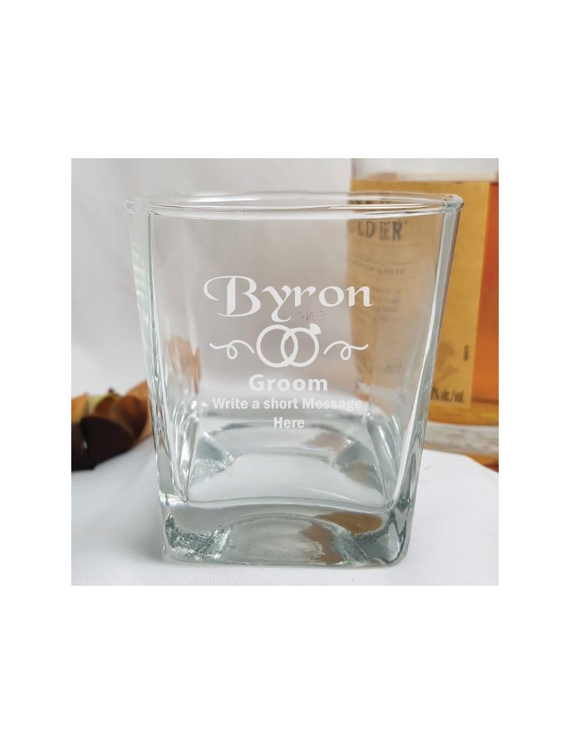 Groom Engraved Personalised Scotch Spirit Glass