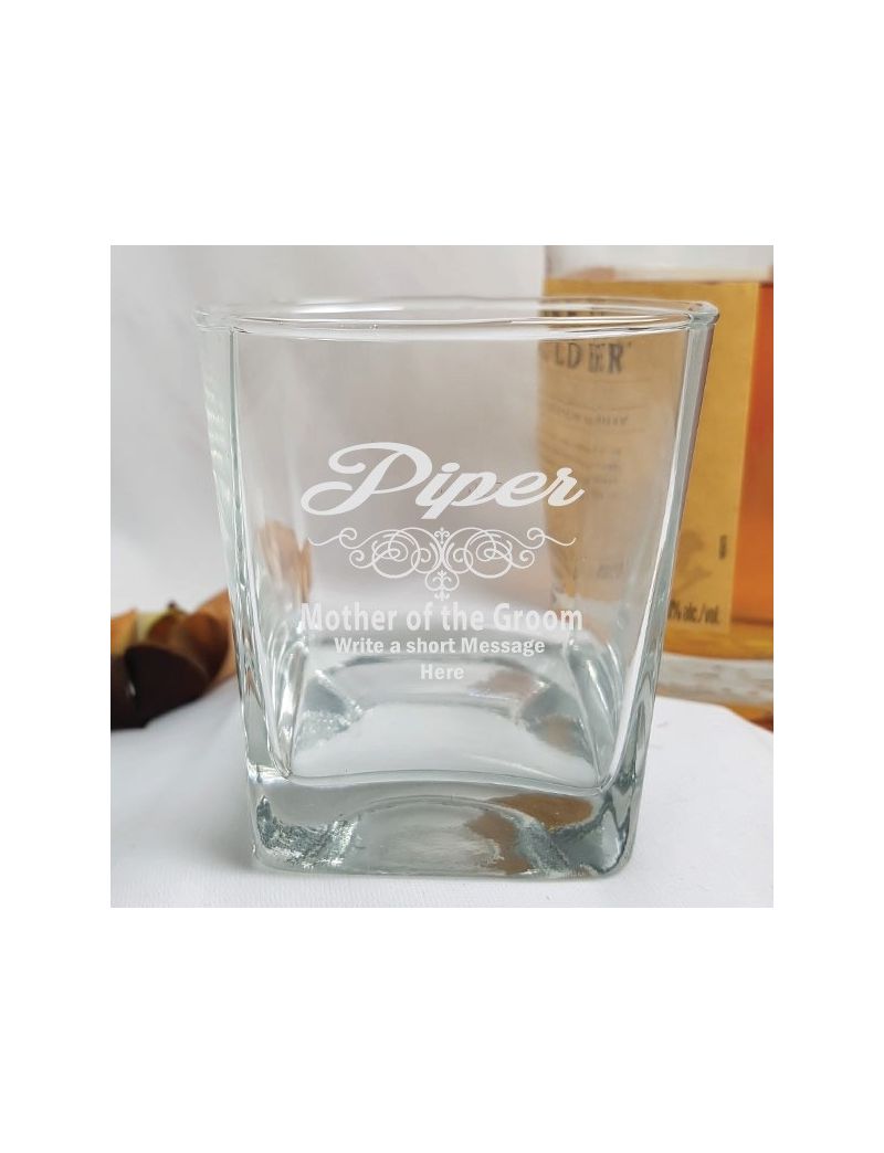 Mother Of The Groom Engraved Personalised Scotch Spirit Glass