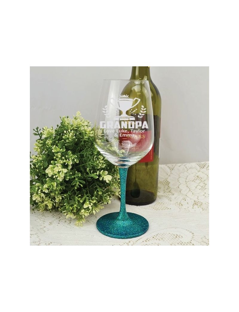 Grandpa  Engraved Personalised Wine Glass 450ml