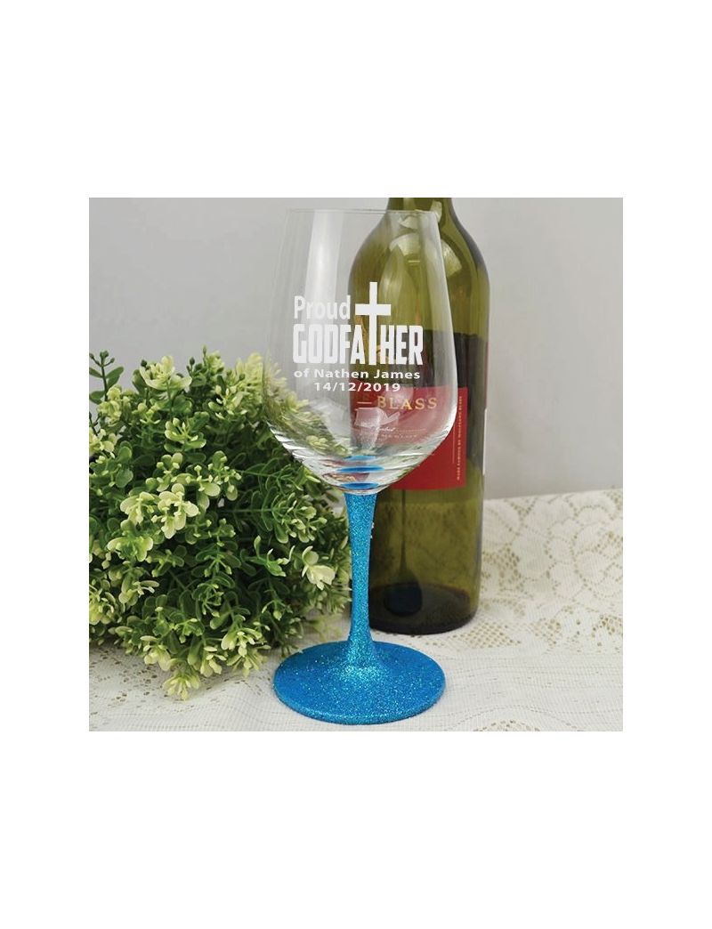 Godfather Engraved Personalised Wine Glass 450ml