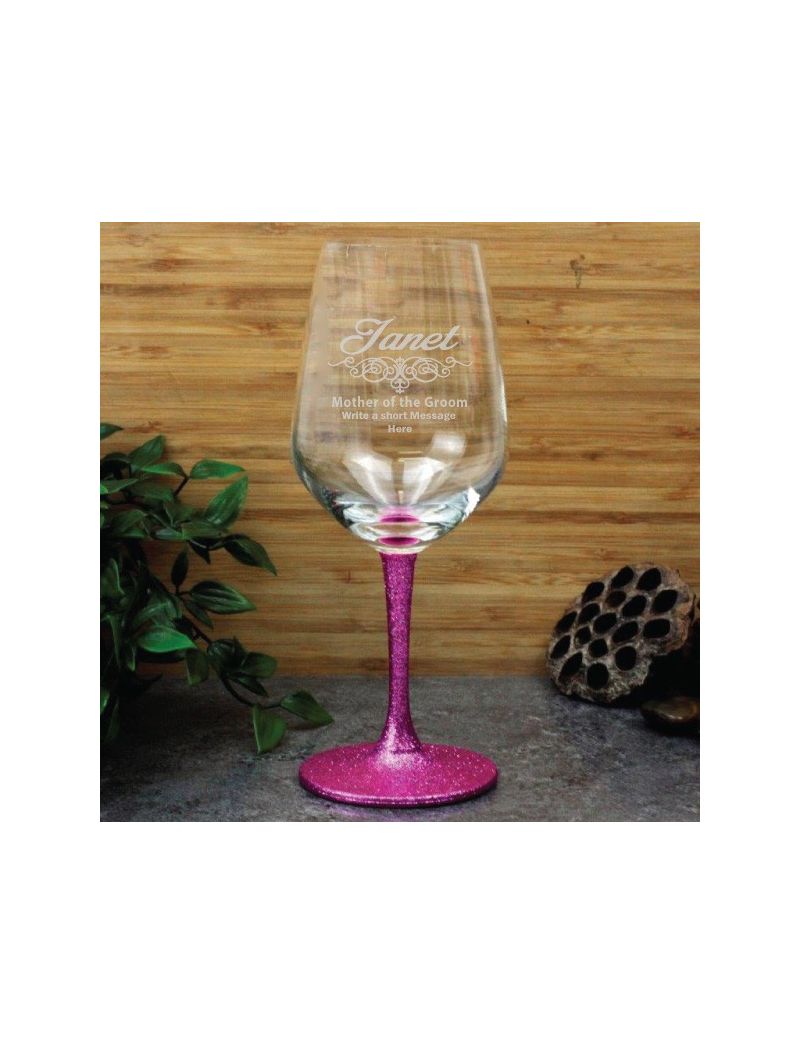 Mother Of The Groom Engraved Personalised Wine Glass 450ml