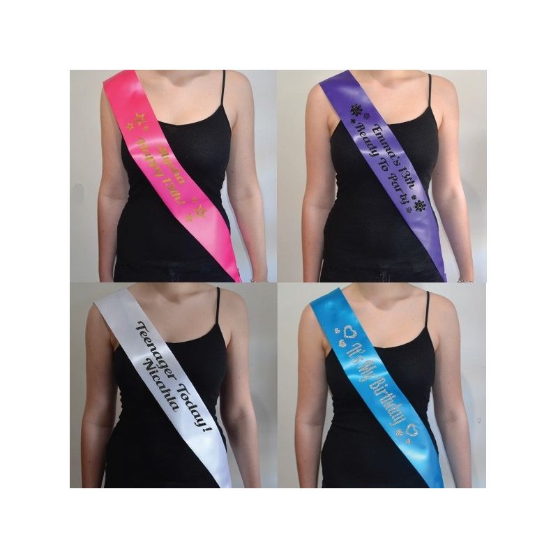 13th Birthday Personalised Custom Sash 10 Colours