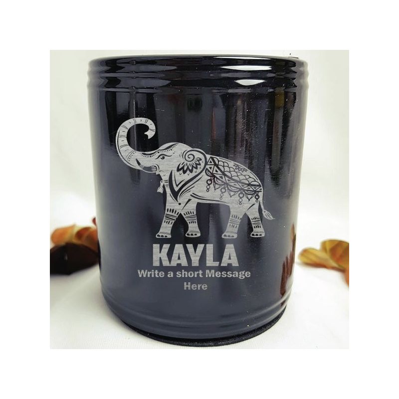 Personalised Black Can Cooler - Female Gift