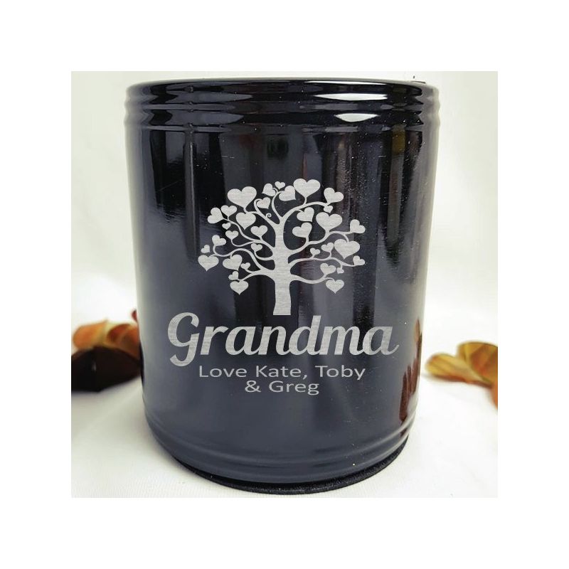 Grandma Engraved Black Can Cooler Personalised