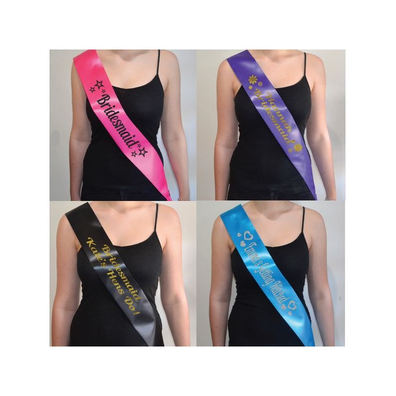 Personalised Hens Party Sash - Bridesmaid
