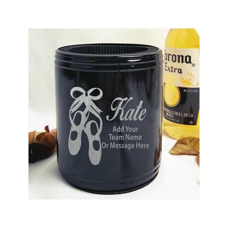 Dance Coach Engraved Black Stubby Can  Cooler Personalised