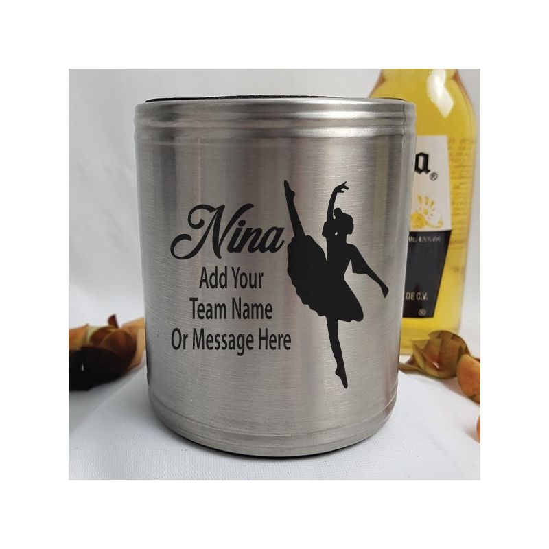 Dance Coach Engraved Silver Stubby Can Cooler Personalised