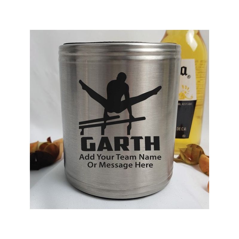 Gymnastic Coach Engraved Silver Stubby Can Cooler Personalised