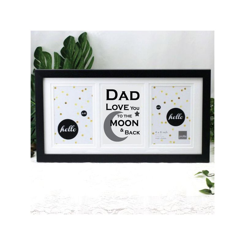 Dad Love You To The Moon Black Gallery Frame