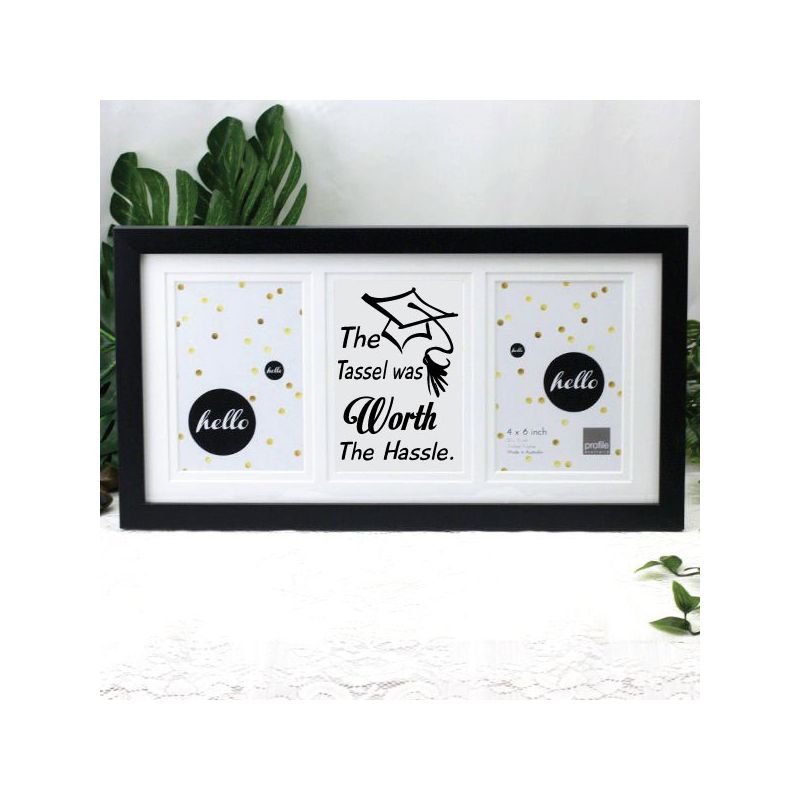 Graduation Black Frame Gallery Collage Tassle Print