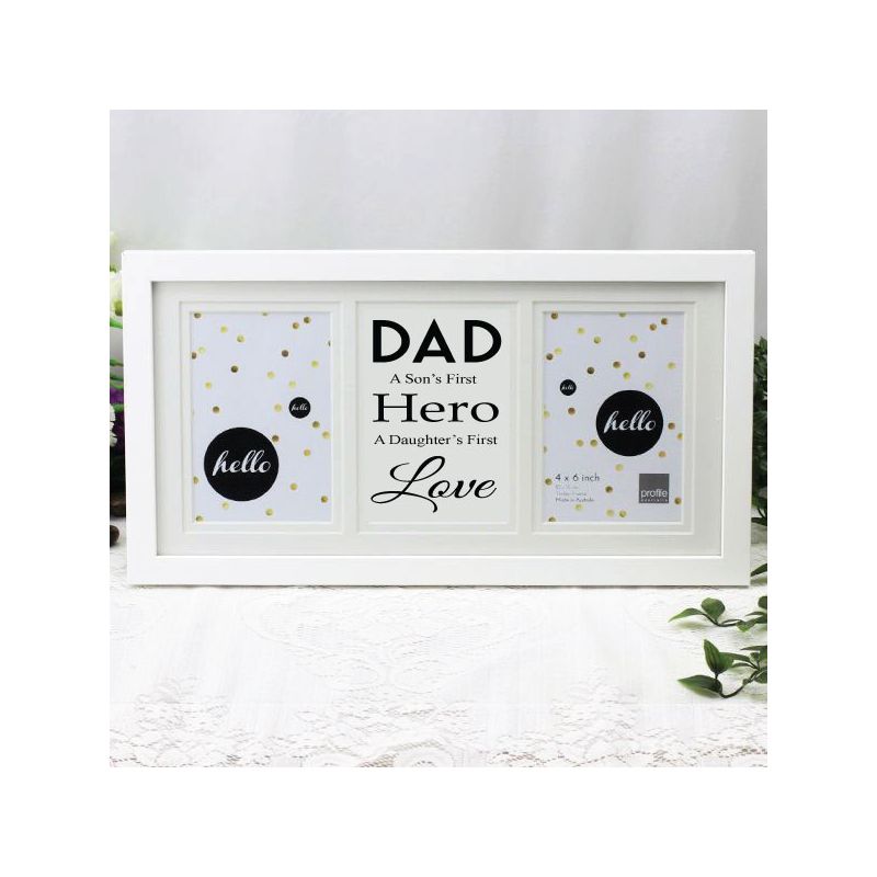 Dad White Gallery Collage Frame First Love Print
