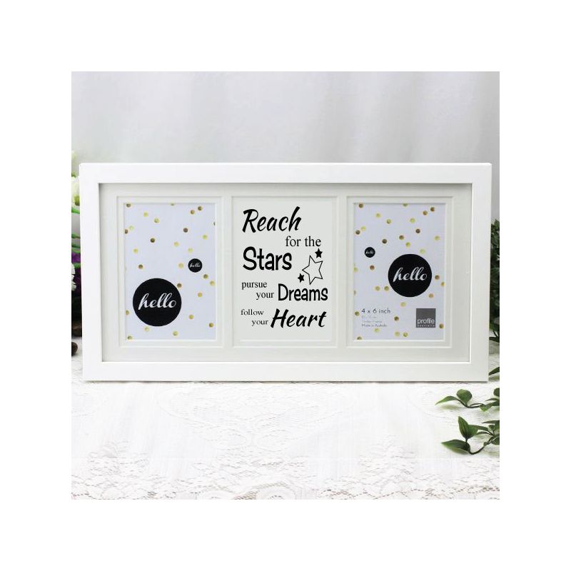 Graduation White Gallery Collage Frame Stars Print