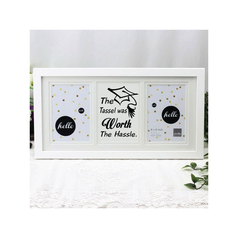 Graduation White Gallery Collage Frame Tassle Print
