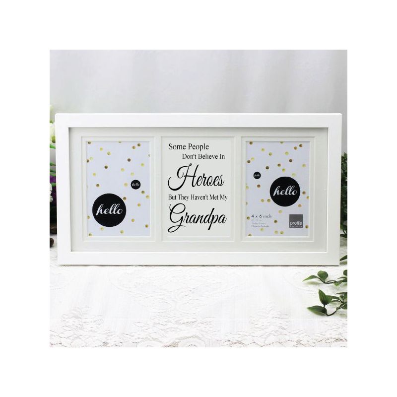 Grandpa White Gallery Collage Frame My Hero Print