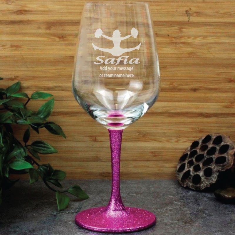 Cheerleading Coach  Engraved Personalised Wine Glass