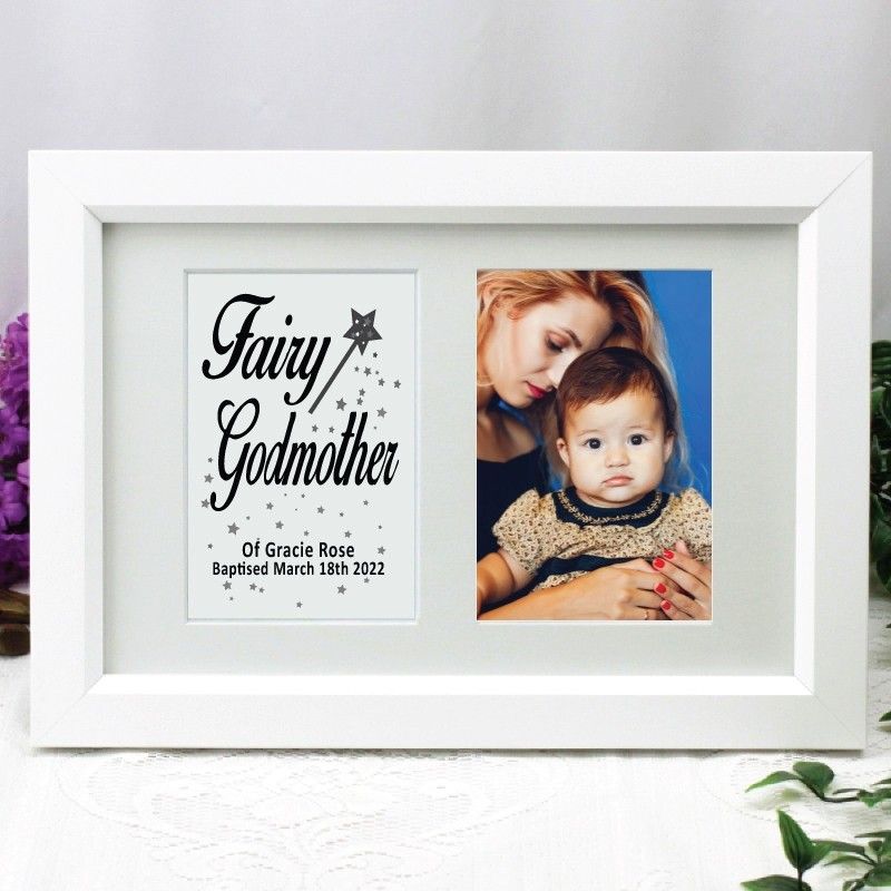 Godmother Photo Frame Typography Print 4x6 White