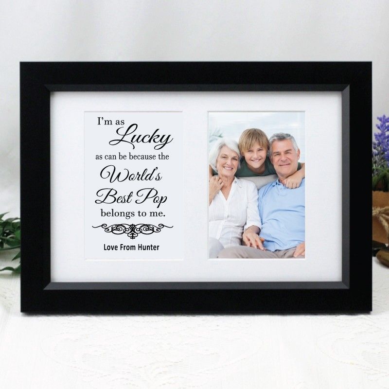 Pop Photo Frame Typography Print 4x6 Black