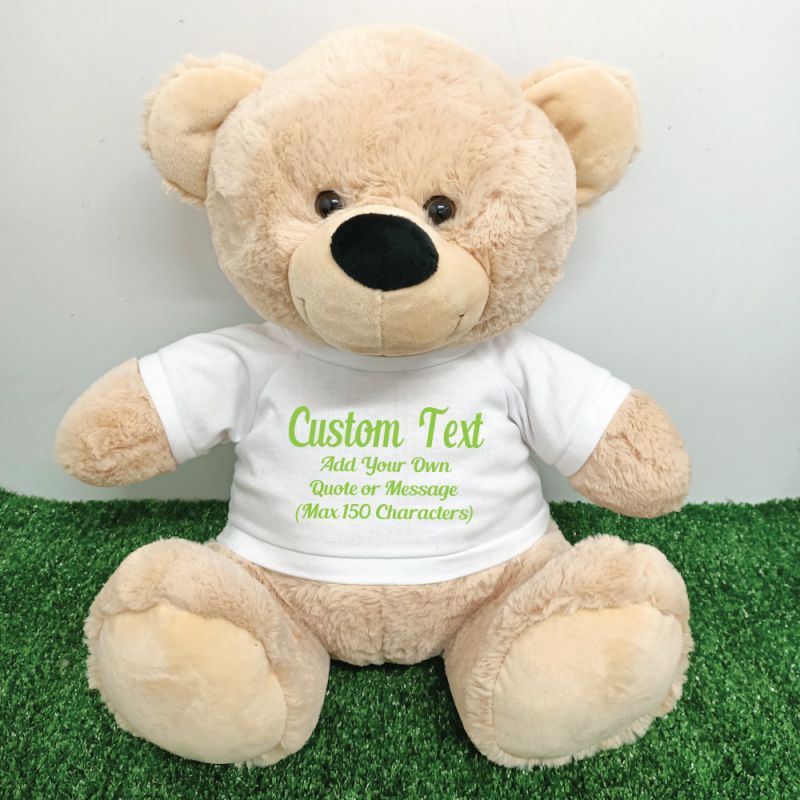 Custom Text Message Bear 40cm Cream