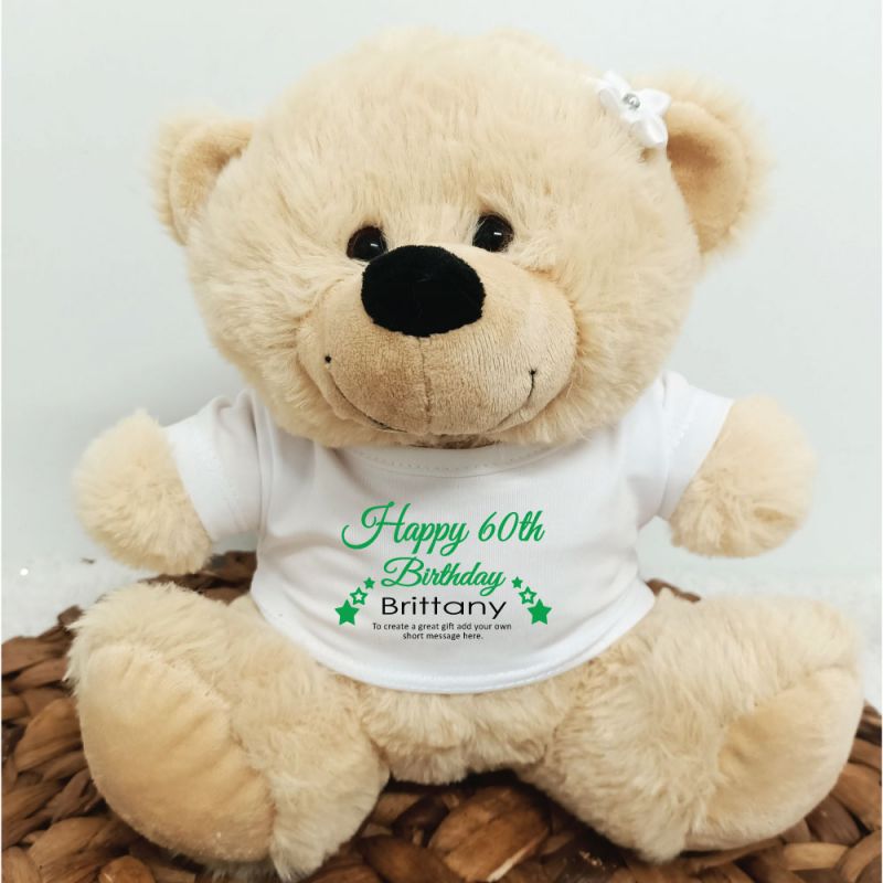 60th Birthday Bear Cream Plush