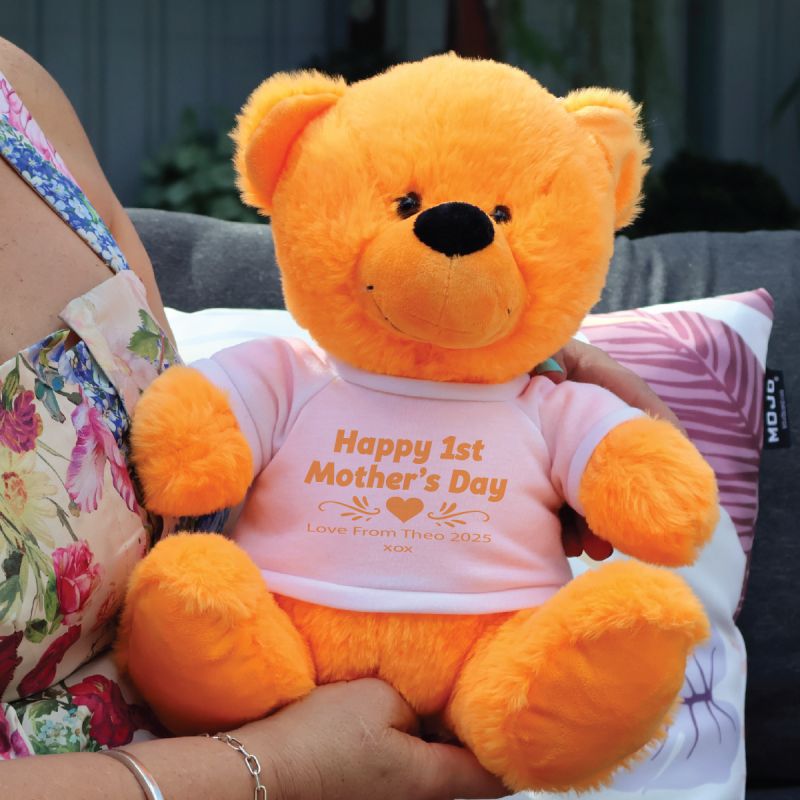 1st Mothers Day Bear 30cm Plush Orange